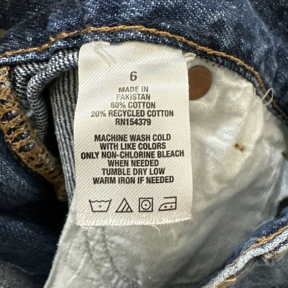 2/$30 Aeropostale Mom Short Denim Jean Shorts 6 High Rise Cowgirl Western Boho - Picture 8 of 9